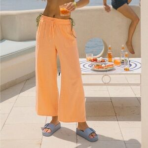 Cupshe Orange Wide Leg Pants Lightweight Casual